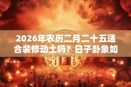 2026年农历二月二十五适合装修动土吗？日子卦象如何？