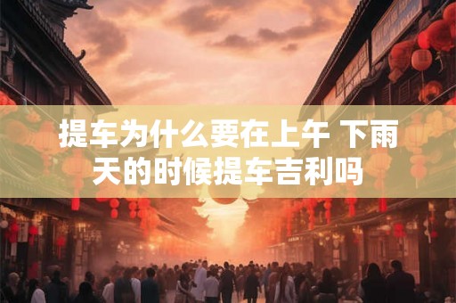 提车为什么要在上午 下雨天的时候提车吉利吗