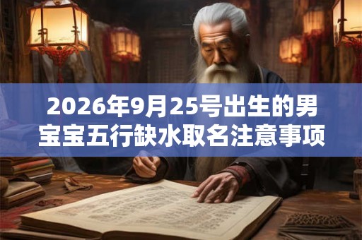 2026年9月25号出生的男宝宝五行缺水取名注意事项