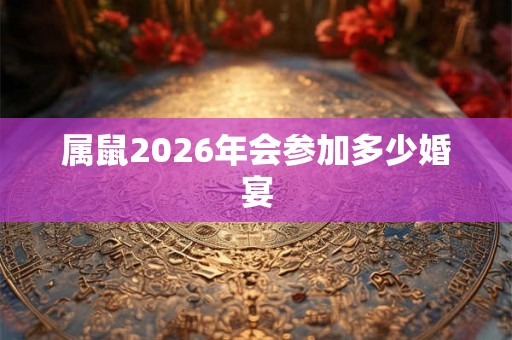 属鼠2026年会参加多少婚宴