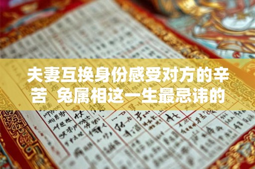 夫妻互换身份感受对方的辛苦  兔属相这一生最忌讳的属相
