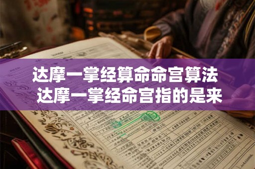 达摩一掌经算命命宫算法  达摩一掌经命宫指的是来世吗