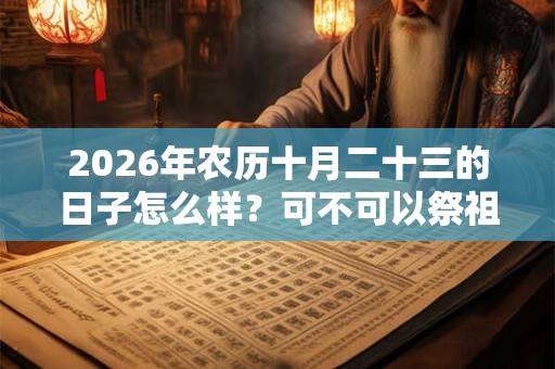 2026年农历十月二十三的日子怎么样?可不可以祭祖? 2026年农历十月二十三的日子怎么样?可不可以祭祖?