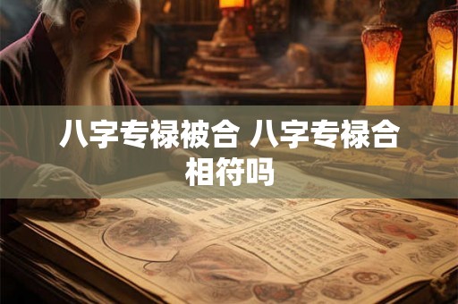 八字专禄被合 八字专禄合相符吗 八字专禄被合 八字专禄合相符吗