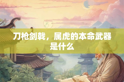 刀枪剑戟，属虎的本命武器是什么