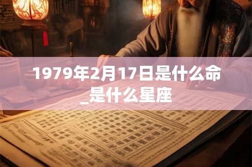 1979年2月17日是什么命_是什么星座