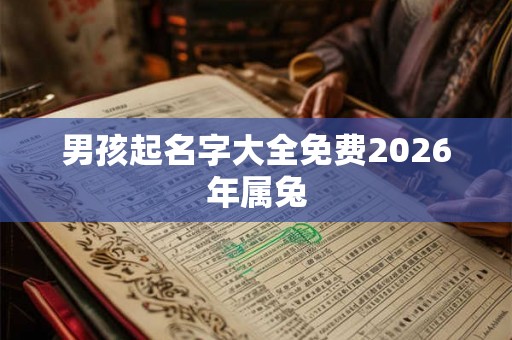 男孩起名字大全免费2026年属兔