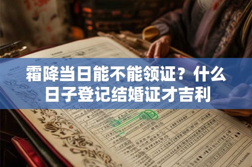 霜降当日能不能领证？什么日子登记结婚证才吉利