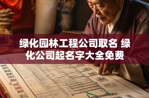 绿化园林工程公司取名 绿化公司起名字大全免费