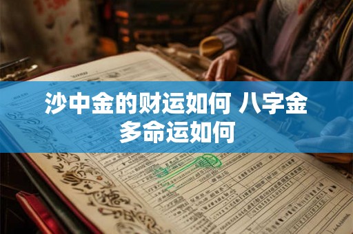 沙中金的财运如何 八字金多命运如何