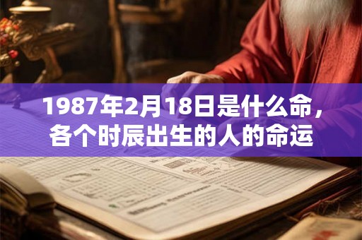 1987年2月18日是什么命,各个时辰出生的人的命运 1987年2月18日是什么命,各个时辰出生的人的命运