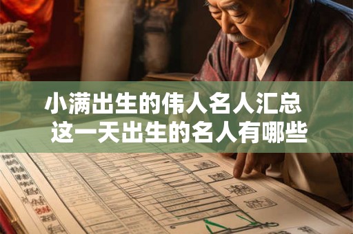小满出生的伟人名人汇总 这一天出生的名人有哪些 小满出生的伟人名人汇总 这一天出生的名人有哪些