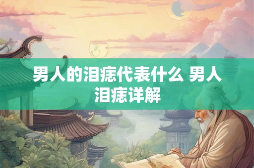 男人的泪痣代表什么 男人泪痣详解