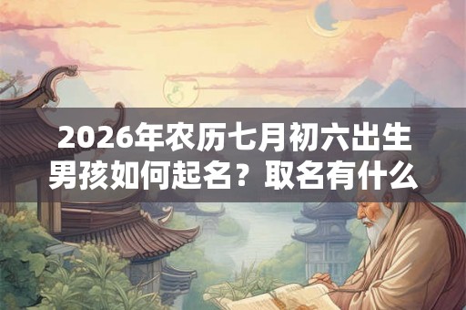 2026年农历七月初六出生男孩如何起名?取名有什么禁忌? 2026年农历七月初六出生男孩如何起名?取名有什么禁忌?