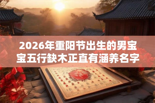 2026年重阳节出生的男宝宝五行缺木正直有涵养名字