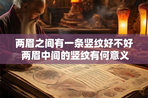 两眉之间有一条竖纹好不好 两眉中间的竖纹有何意义