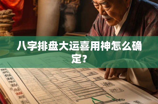 八字排盘大运喜用神怎么确定？