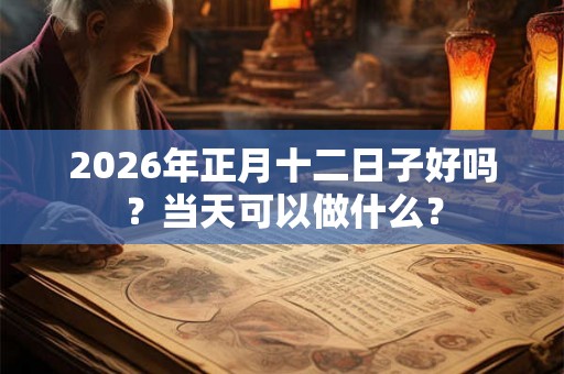 2026年正月十二日子好吗？当天可以做什么？