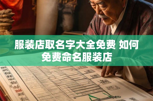 服装店取名字大全免费 如何免费命名服装店