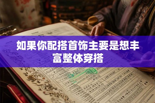 如果你配搭首饰主要是想丰富整体穿搭