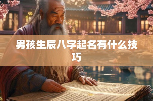 男孩生辰八字起名有什么技巧