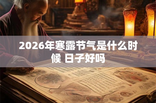 2026年寒露节气是什么时候 日子好吗
