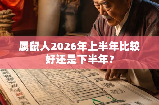 属鼠人2026年上半年比较好还是下半年？