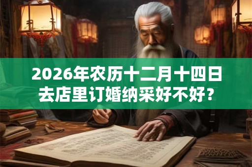 2026年农历十二月十四日去店里订婚纳采好不好？