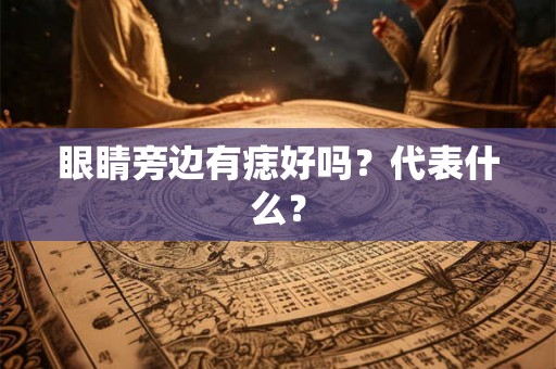 眼睛旁边有痣好吗？代表什么？