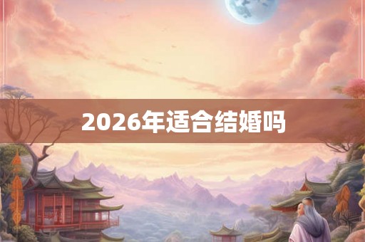 2026年适合结婚吗