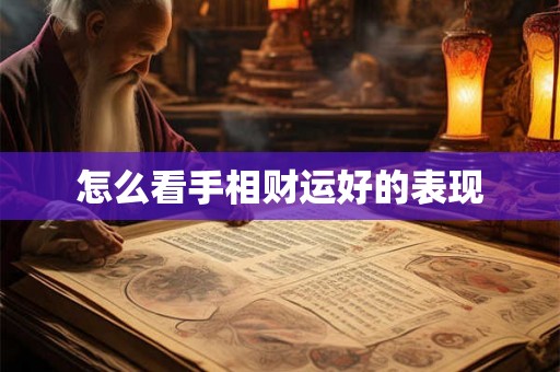 怎么看手相财运好的表现