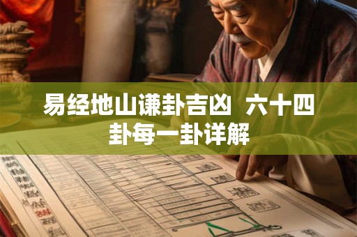 易经地山谦卦吉凶  六十四卦每一卦详解