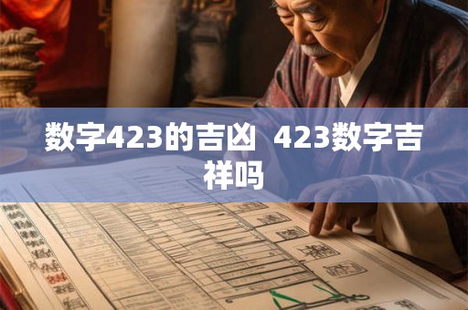 数字423的吉凶  423数字吉祥吗
