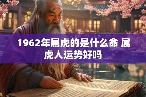 1962年属虎的是什么命 属虎人运势好吗