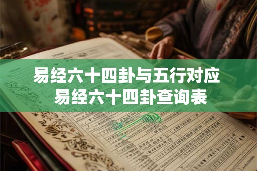 易经六十四卦与五行对应  易经六十四卦查询表