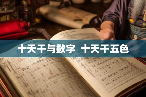 十天干与数字  十天干五色