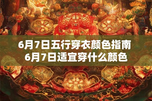 6月7日五行穿衣颜色指南 6月7日适宜穿什么颜色 6月7日五行穿衣颜色指南 6月7日适宜穿什么颜色