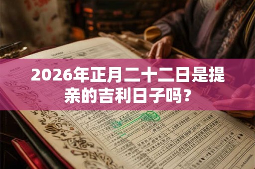 2026年正月二十二日是提亲的吉利日子吗？
