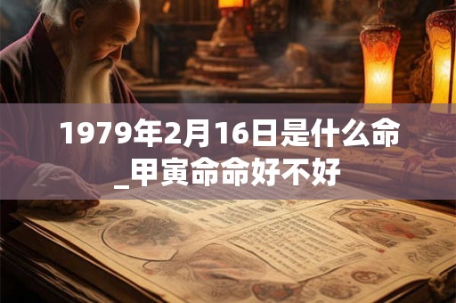 1979年2月16日是什么命_甲寅命命好不好