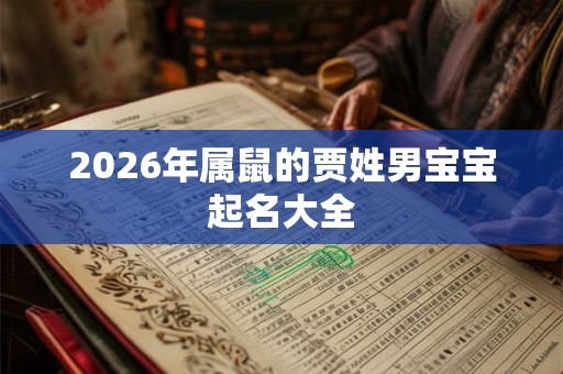 2026年属鼠的贾姓男宝宝起名大全
