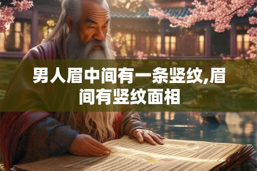 男人眉中间有一条竖纹,眉间有竖纹面相