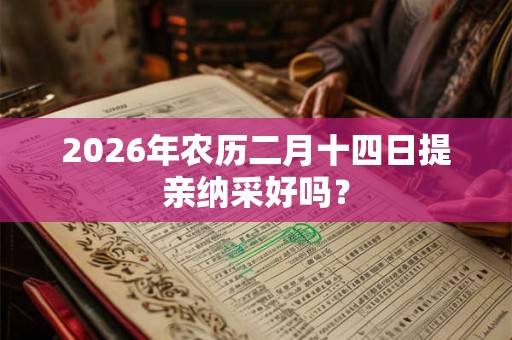 2026年农历二月十四日提亲纳采好吗？