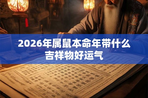 2026年属鼠本命年带什么吉祥物好运气