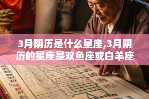 3月阴历是什么星座,3月阴历的星座是双鱼座或白羊座。