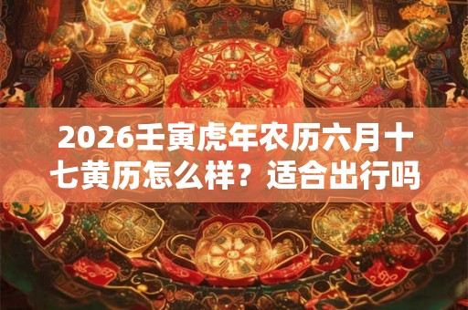 2026壬寅虎年农历六月十七黄历怎么样？适合出行吗？