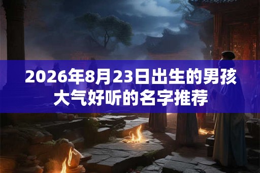 2026年8月23日出生的男孩大气好听的名字推荐