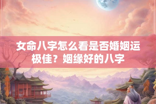 女命八字怎么看是否婚姻运极佳？姻缘好的八字