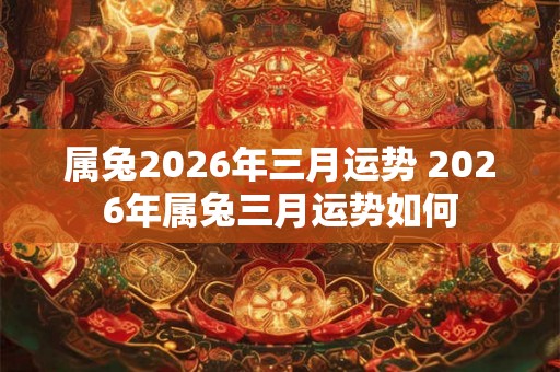 属兔2026年三月运势 2026年属兔三月运势如何 属兔2026年三月运势 2026年属兔三月运势如何
