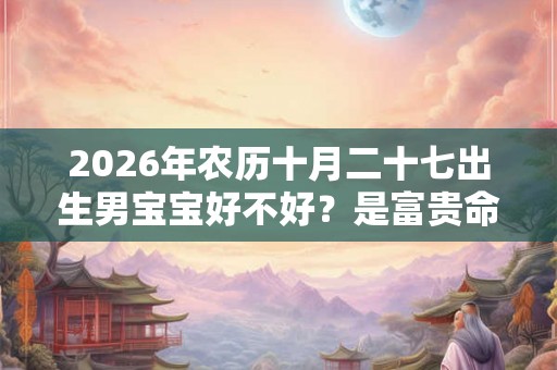 2026年农历十月二十七出生男宝宝好不好？是富贵命吗？