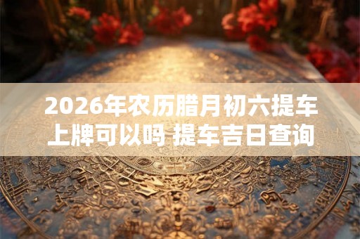 2026年农历腊月初六提车上牌可以吗 提车吉日查询 2026年农历腊月初六提车上牌可以吗 提车吉日查询